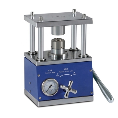 Mesin Crimping Sel Koin Lab Untuk Baterai Tombol 200kg / Cm2 Tekanan Maks